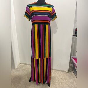 Forever 21 Colorful Striped Maxi Dress